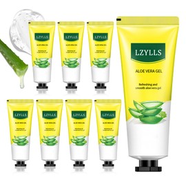 Aloe Vera Gel for Sunburn Relief,Hydrating Travel Size Aloe Vera Gel for Face,Moisturizing Sunburn Relief After Sun Lotion,Fast Absorbing,Non-Sticky Cooling After Sun Lotion Face Moisturizer (A)