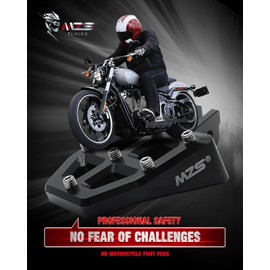 MZS Motorcycle Front Foot Pegs Compatible with 2018-2024 Softail Breakout Deluxe Fat Bob Boy Heritage Low Rider Slim Street Sport Glide, Rider Footpegs Wide Pedal Accessories CNC Black