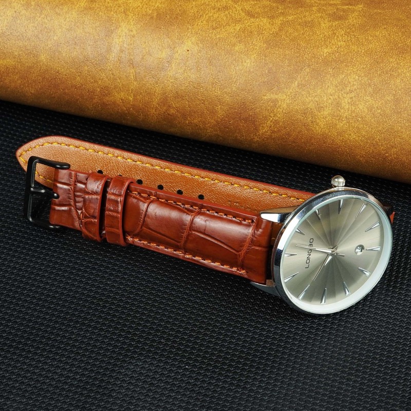 [vinacreations] Crocodile Watch Strap, Quick Release Spring Bars, Men's Replacement
