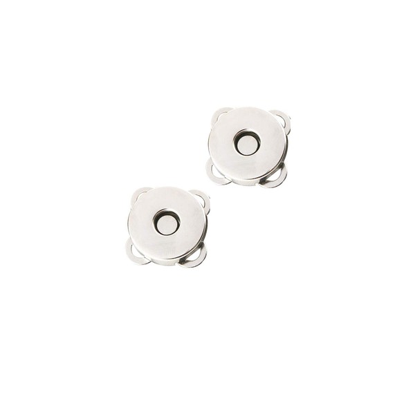 WedDecor 2pcs Silver Magnetic Twist Turn Lock for Bags Round