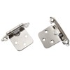 SDTC Tech 4-Pack Overlay Cabinet Door Hinges Nickel Plated Self-Closing