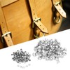 Oumefar 100 PCS 12MM Rivet Gold Silver Studs Leather Cloth