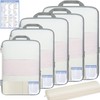 BAGAIL 6 Set/8 Set Compression Packing Cubes, Ultralight Expandable Packing