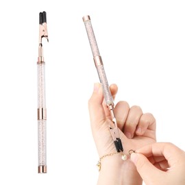 PATIKIL Bracelet Clasp Helper, Bracelet Helper Tool to Put on Yourself with Rubber Cover Tip, Jewelry Quick Wear Fastening Equipment for Necklace Watch Zipper, Light Champagne/Rose Gold