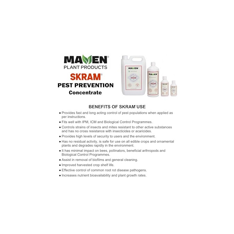 Maven SKRAM 100ml Antifeedant Pest Controller for All Plants (Makes