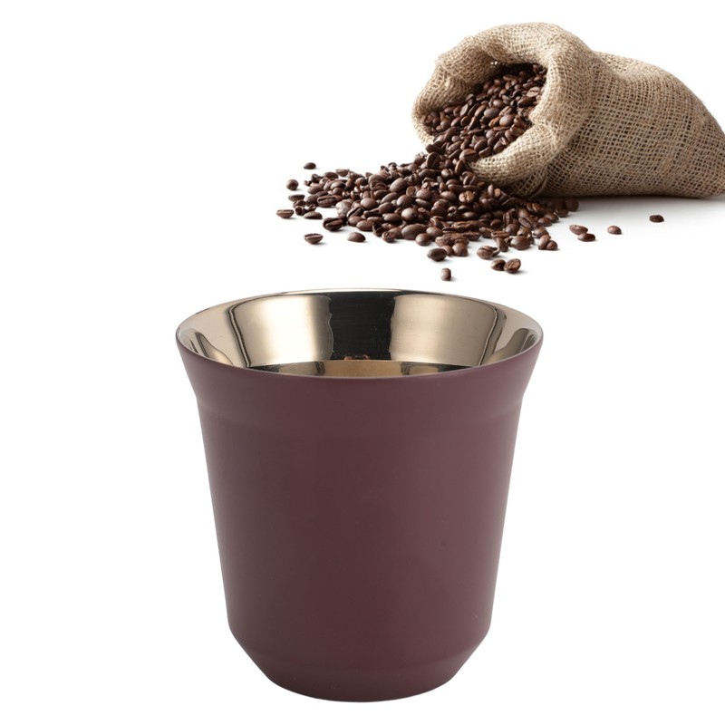 Double Wall Stainless Steel Demitasse Cup Coffee Cup Reusable Stackable