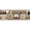 Chesapeake BBC20061B Alfred Gathering Room Signs Wallpaper Border, Gold