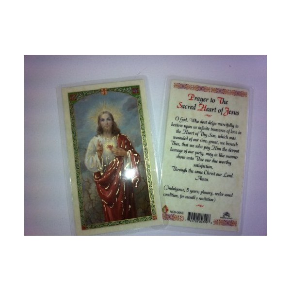 Holy Prayer Cards For The Prayer to the Sacred Heart of Jesus in English