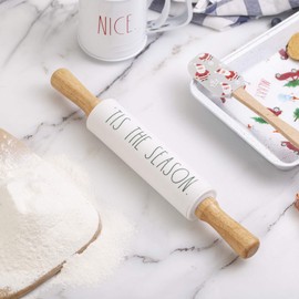 Rae Dunn Collection Holiday Rolling Pin- by Cook with Color