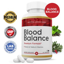Justified Laboratories (2 Pack Blood Balance Advanced Formula 620MG Supplement Pills 120 Capsules