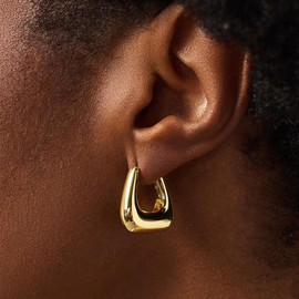 MUMREUES Gold Earrings for Women 14K Gold Hoop Earring Dainty Minimalist Simple Small Earrings Jewelry Gift for Her, Yellow Gold Brass, Cubic Zirconia