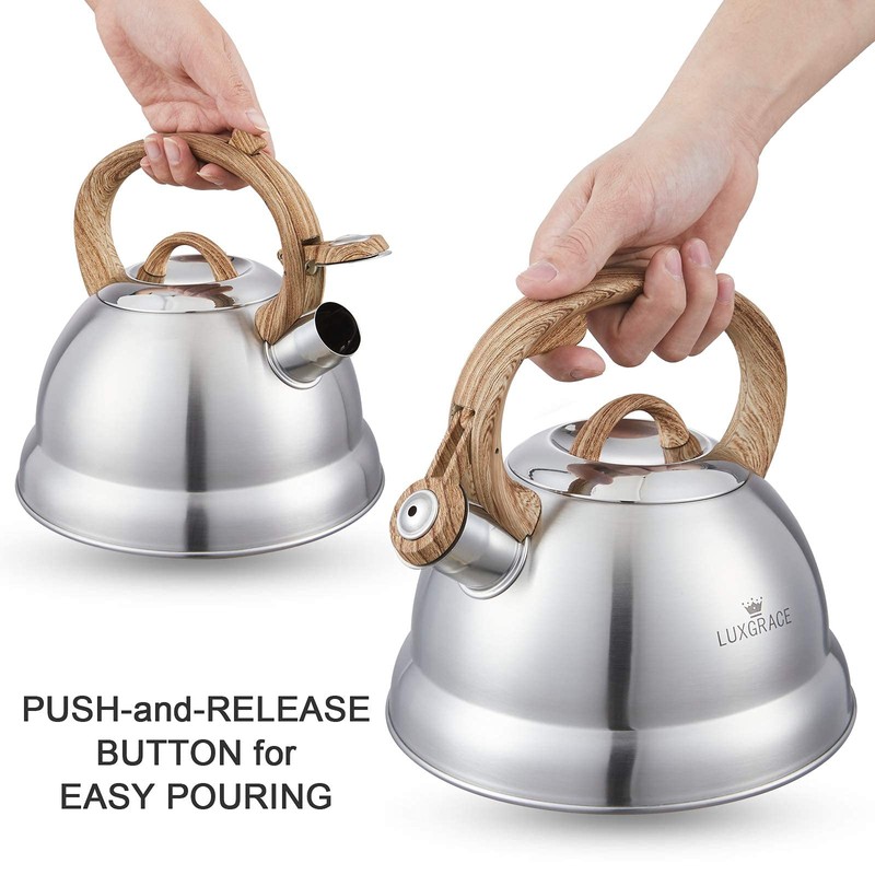 Creative Home 2.3 Qt. Stainless Steel Whistling Tea Kettle Teapot