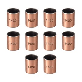 sourcing map Pack of 10 Oil Bar Plain Bearings, 14 mm Bore x 16 mm x 20 mm Length Wrapped