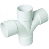 FLOPLAST Solvent White 92.5' Degree 40mm (43mm) Waste Cross Tee