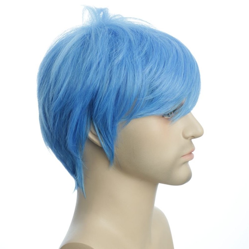 Karlery Men's Handsome Blue Short Fluffy Straight Unisex Baby Hair