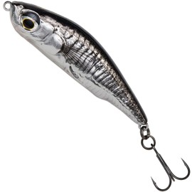 Savage Gear Twitch bait for predatory fish sticklebait pencil sinking, 7.5 cm, 17 g, colour: black silver