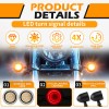 KEEPDSGN Motorcycle Bullet LED Turn Signal Blinker Brake Running Tail