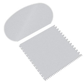 DAJISI 2Pcs Serrated Rib Tool Stainless Steel Clay Scraper Silver Clay Tools Clay Sculpting Tools Metal Scraper Tool Carved Clay Sculpture Scraper for Sculpting Texturing Artists Modeling Potter