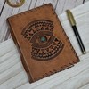 Purpledip Leather Journal 'The Eye': Vintage Design Diary Notebook (12450)