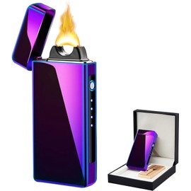 Electric Lighter Plasma Rechargeable with LED Battery Indicator Strong Flame, USB Convenient Charging, Windproof Lighter Outdoor(Color)