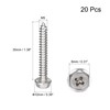 sourcing map Phillips Hex Washer Self Tapping Screws, M5 x