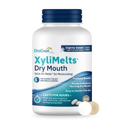 Oracoat XyliMelts para Boca Seca de Noche o Día - Discos Adhesivos Hidratantes para Boca Seca, Sin Azúcar con Xilitol, 100 Unidades, Sabor Ligeramente Dulce, Alivio de 8 Horas