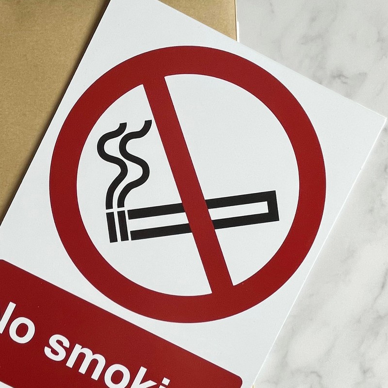 No smoking Sign - A5 1 mm Rigid Plastic Sign