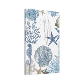 Teikkiop Teal Blue Starfish Sea Ocean Coral Seahorse Light Switch Cover Decorative Single Blank Nautical Coastal Beach Seashell Outlet Wall Plate Electrical Faceplate for Home Bathroom