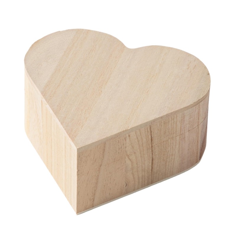 6 Piece Small Wooden Box Unfinished Wooden Treasure Box with