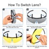 Feyachi Shooting Glasses with 3 Interchangeable Lenses, Anti-Fog and Scratch