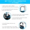 ZHEGE Padlocks with Code, 4 Digit Combination Padlock for Gym