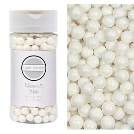 Mystic Sprinkles 6mm Sugar Pearls 4oz Bottles (Whimsically White 6mm Sugar Pearls 3.6oz)