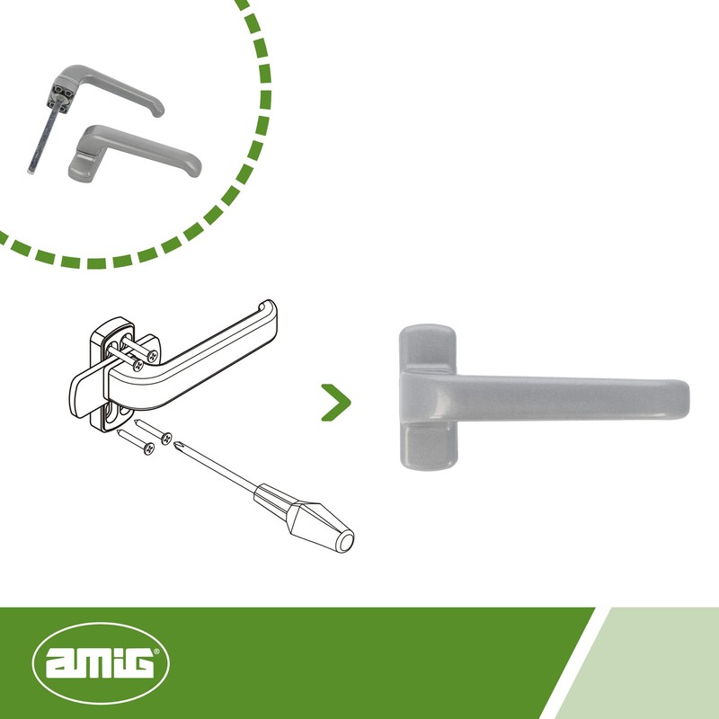 Amig - Set of 2 Door Handle with Rose |