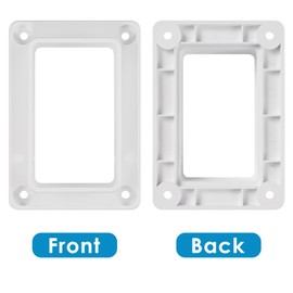 Canomo 2″ x 3.5″ White Vinyl Fence Brackets with Screws for Decking Railing and Vinyl Fencing Panel to Post Connection, 4 Packs