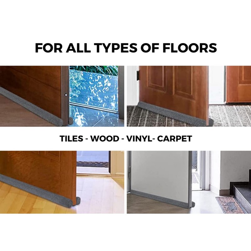 Draught Excluder for Doors and Windows Reusable and Washable Double