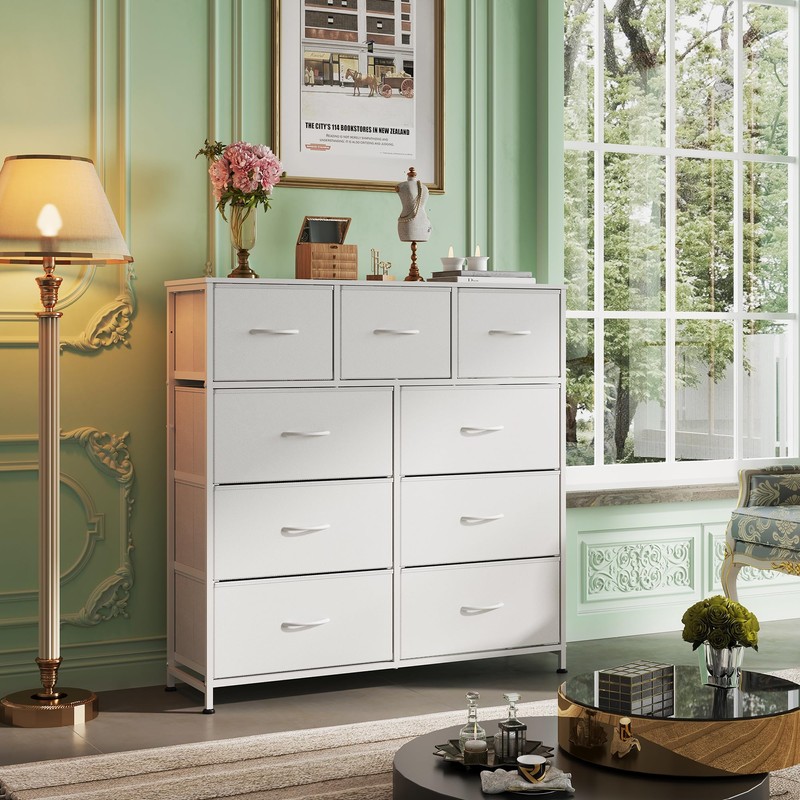 WLIVE 9-Drawer Dresser, Fabric Storage Tower for Bedroom, Hallway, Closet,