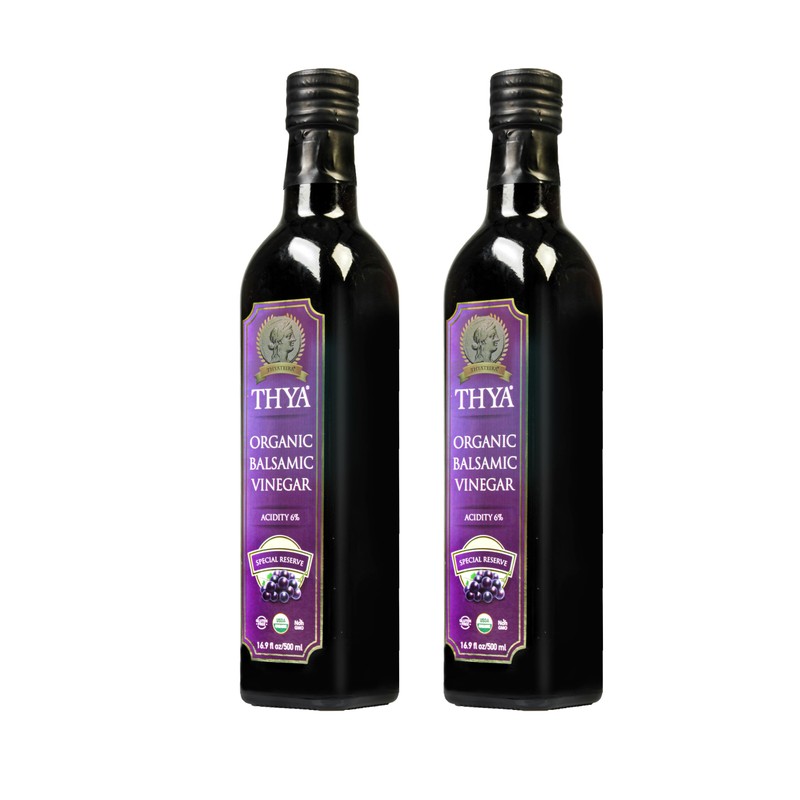 THYA Organic Balsamic Vinegar, Acidity 6%, USDA Organic, Non GMO,