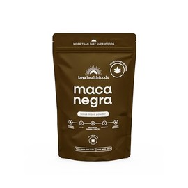 KOYA Maca Negra En Polvo 100 g | Perfil Terroso Con Notas Dulces Y Maltosas | Sin Gluten | Vegano Y Keto | Sin Azúcares Añadidos | Para Batidos, Bebidas Y Repostería | Maca Negra 100% Pura