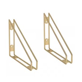 Liberty S43787-523 8 1/2" Brushed Brass Wire Frame Decorative Shelf Bracket 2-Pk