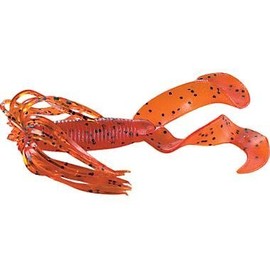 Yamamoto Double Tail Hula Grub 5", Black w/Large Blue