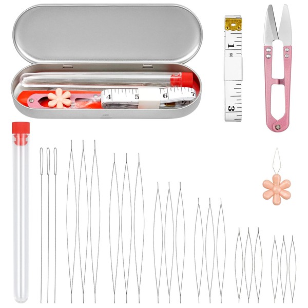 FIVEIZERO FIVEIZERO 21 Pieces Beading Needles Set, 6 Sizes Seed