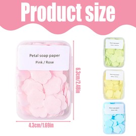 GXGM 4 Kartons seifenblätter für unterwegs,Soap mit Kunststoffbox,Tragbare Papier-Seife, Boxen,für Outdoor, Camping, Reisen(Gelb, Blau, Rosa und Grün)