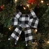 Iconikal Decorative Bows, 5 x 7 inches (White Buffalo Plaid)