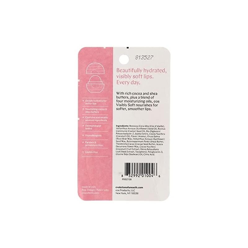 EOS Bálsamo labial de karité súper suave, leche de coco,