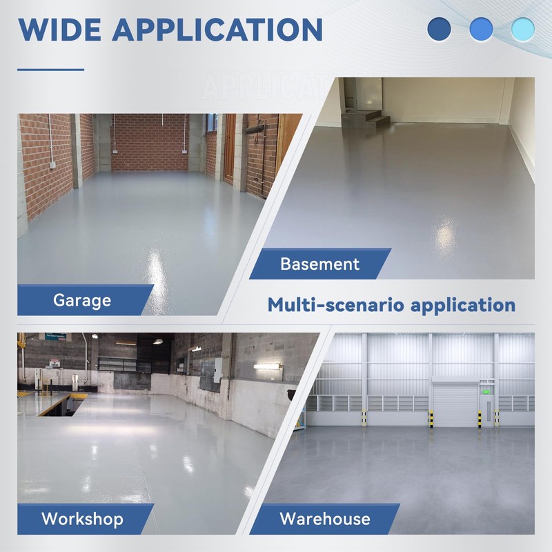 DWIL High Gloss Concrete Floor Paint - Water-based Epoxy Coating