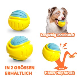 LaRoo Hundebal Hundespielzeug Balls,Hundeball mit Quietscher, Hundespielzeug Schwimmfähig, Kauspielzeug für Mittelgroße bis Große Hunde (L-3.7in)
