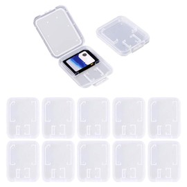 Clear Plastic SD Card Holder – Storage Case for SD, SDHC, SDXC, MicroSD & TF Cards（10PCS）
