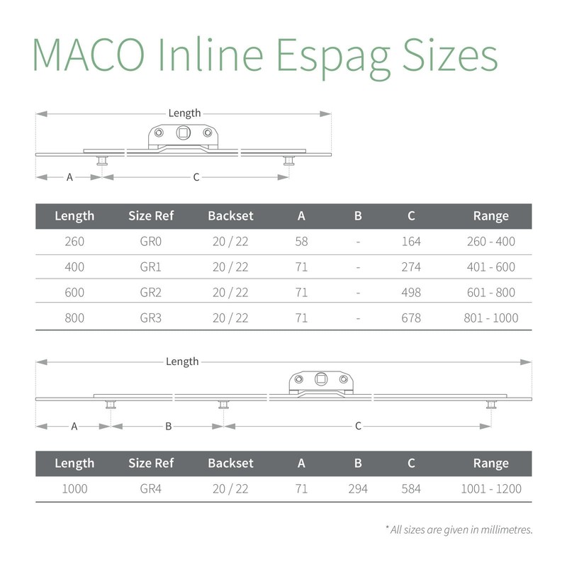 MACO Inline Espag Window Lock Multi-Point Mechanism