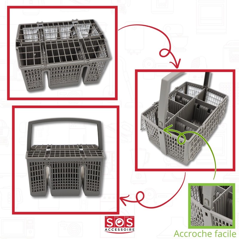 SOS Accessoire Besteckkorb 23 x 15 x 12/21 cm für