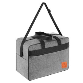 Granori Gasgrill Tasche – Robuste Transporttasche für 2-flammige Gasgrills, Brenner & Campingkocher – wasserabweisend, reißfest, faltbar – Schutztasche für Camping, Outdoor & Reisen (Grau)